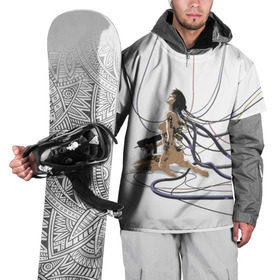 Накидка на куртку 3D с принтом Ghost in the shell в Тюмени, 100% полиэстер |  | anime | ghost in the shell | motoko | аниме | белый | мотоко | призрак в доспехах