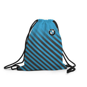 Рюкзак-мешок 3D с принтом BMW 2018 Blue Line в Тюмени, 100% полиэстер | плотность ткани — 200 г/м2, размер — 35 х 45 см; лямки — толстые шнурки, застежка на шнуровке, без карманов и подкладки | bmw | автомобильные | бмв | машины