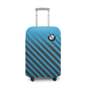 Чехол для чемодана 3D с принтом BMW 2018 Blue Line в Тюмени, 86% полиэфир, 14% спандекс | двустороннее нанесение принта, прорези для ручек и колес | bmw | автомобильные | бмв | машины