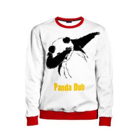 Детский свитшот 3D с принтом Panda dub в Тюмени, 100% полиэстер | свободная посадка, прямой крой, мягкая тканевая резинка на рукавах и понизу свитшота | Тематика изображения на принте: dab | dance | dub | movement | panda | движение | панда | танец