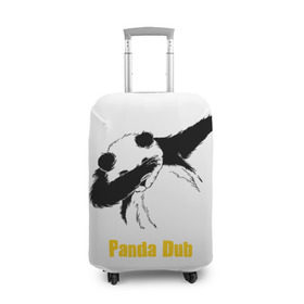 Чехол для чемодана 3D с принтом Panda dub в Тюмени, 86% полиэфир, 14% спандекс | двустороннее нанесение принта, прорези для ручек и колес | Тематика изображения на принте: dab | dance | dub | movement | panda | движение | панда | танец