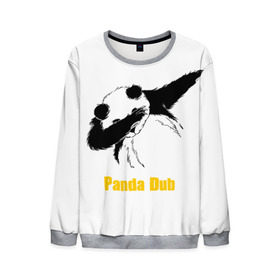 Мужской свитшот 3D с принтом Panda dub в Тюмени, 100% полиэстер с мягким внутренним слоем | круглый вырез горловины, мягкая резинка на манжетах и поясе, свободная посадка по фигуре | Тематика изображения на принте: dab | dance | dub | movement | panda | движение | панда | танец