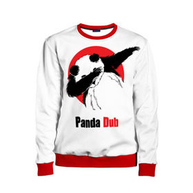 Детский свитшот 3D с принтом Panda dub в Тюмени, 100% полиэстер | свободная посадка, прямой крой, мягкая тканевая резинка на рукавах и понизу свитшота | Тематика изображения на принте: dab | dance | dub | movement | panda | движение | панда | танец