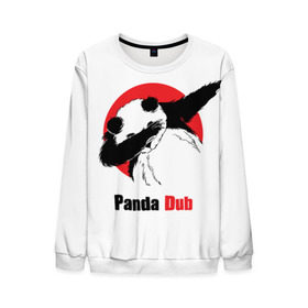Мужской свитшот 3D с принтом Panda dub в Тюмени, 100% полиэстер с мягким внутренним слоем | круглый вырез горловины, мягкая резинка на манжетах и поясе, свободная посадка по фигуре | dab | dance | dub | movement | panda | движение | панда | танец