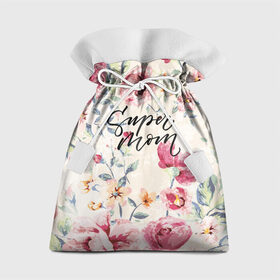 Подарочный 3D мешок с принтом Super mom в Тюмени, 100% полиэстер | Размер: 29*39 см | Тематика изображения на принте: 