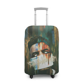 Чехол для чемодана 3D с принтом Sayonara boy 2 в Тюмени, 86% полиэфир, 14% спандекс | двустороннее нанесение принта, прорези для ручек и колес | allj | eldzhey | sayonaraboy | алексей узенюк | рэпер | хип хоп | элджей