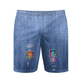 Мужские шорты 3D спортивные с принтом Рваные джинсы в Тюмени,  |  | allj | eldzhey | sayonaraboy | алексей узенюк | рэпер | хип хоп | элджей