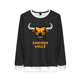 Женский свитшот 3D с принтом Chicago bulls в Тюмени, 100% полиэстер с мягким внутренним слоем | круглый вырез горловины, мягкая резинка на манжетах и поясе, свободная посадка по фигуре | chicago bulls | баскетбол