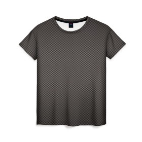 Женская футболка 3D с принтом Carbon-2 в Тюмени, 100% полиэфир ( синтетическое хлопкоподобное полотно) | прямой крой, круглый вырез горловины, длина до линии бедер | карбон | текстура