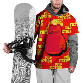 Накидка на куртку 3D с принтом Криминальное чтиво в Тюмени, 100% полиэстер |  | Тематика изображения на принте: pulp fiction | бокс | золотые часы | перчатка