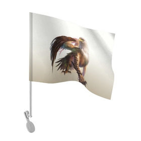 Флаг для автомобиля с принтом Грифон2 в Тюмени, 100% полиэстер | Размер: 30*21 см | мифические животные | мифы