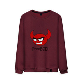 Мужской свитшот хлопок с принтом FreeBSD демон в Тюмени, 100% хлопок |  | bsd | demon | freebsd | os | unix | демон | злой | ос | чёртик