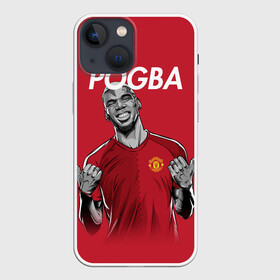 Чехол для iPhone 13 mini с принтом Pogba Manchester United в Тюмени,  |  | mu | paul | pogba | манчестер юнайтед | мю | погба | форма