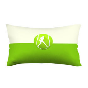Подушка 3D антистресс с принтом Теннис в Тюмени, наволочка — 100% полиэстер, наполнитель — вспененный полистирол | состоит из подушки и наволочки на молнии | sport | логотип | мяч | спорт | теннис
