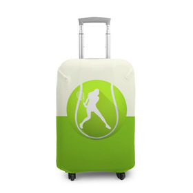 Чехол для чемодана 3D с принтом Теннис в Тюмени, 86% полиэфир, 14% спандекс | двустороннее нанесение принта, прорези для ручек и колес | sport | логотип | мяч | спорт | теннис