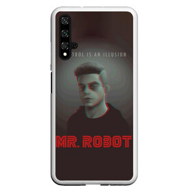 Чехол для Honor 20 с принтом Mr Robot в Тюмени, Силикон | Область печати: задняя сторона чехла, без боковых панелей | mister robot | mr robot | rami malek | мистер робот | рами малек