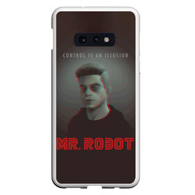 Чехол для Samsung S10E с принтом Mr Robot в Тюмени, Силикон | Область печати: задняя сторона чехла, без боковых панелей | mister robot | mr robot | rami malek | мистер робот | рами малек