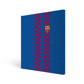 Холст квадратный с принтом FC Barcelona 2018 Creative в Тюмени, 100% ПВХ |  | fc | fc barcelona | fcb | барселона | мяч | спорт | футбол | футбольный клуб