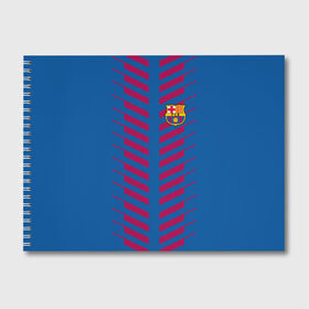 Альбом для рисования с принтом FC Barcelona 2018 Creative в Тюмени, 100% бумага
 | матовая бумага, плотность 200 мг. | Тематика изображения на принте: fc | fc barcelona | fcb | барселона | мяч | спорт | футбол | футбольный клуб