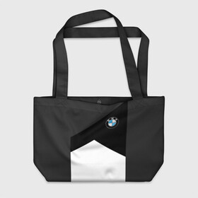 Пляжная сумка 3D с принтом BMW 2018 SportWear #3 в Тюмени, 100% полиэстер | застегивается на металлическую кнопку; внутренний карман застегивается на молнию. Стенки укреплены специальным мягким материалом, чтобы защитить содержимое от несильных ударов
 | bmw | автомобильные | бмв | машины