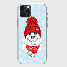 Чехол для iPhone 12 Pro Max с принтом Собачка в шапочке в Тюмени, Силикон |  | зима | новый год | подарок | рождество | собака