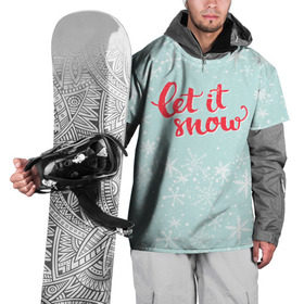 Накидка на куртку 3D с принтом Let it snow в Тюмени, 100% полиэстер |  | 