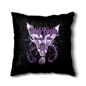 Подушка 3D с принтом Deep Purple в Тюмени, наволочка – 100% полиэстер, наполнитель – холлофайбер (легкий наполнитель, не вызывает аллергию). | состоит из подушки и наволочки. Наволочка на молнии, легко снимается для стирки | album | british | deep purple | england | heavy metal | rock group | альбом | англия | британская | рок группа | хеви металл
