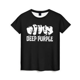Женская футболка 3D с принтом Deep Purple в Тюмени, 100% полиэфир ( синтетическое хлопкоподобное полотно) | прямой крой, круглый вырез горловины, длина до линии бедер | album | british | deep purple | england | heavy metal | rock group | альбом | англия | британская | рок группа | хеви металл