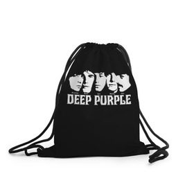 Рюкзак-мешок 3D с принтом Deep Purple в Тюмени, 100% полиэстер | плотность ткани — 200 г/м2, размер — 35 х 45 см; лямки — толстые шнурки, застежка на шнуровке, без карманов и подкладки | album | british | deep purple | england | heavy metal | rock group | альбом | англия | британская | рок группа | хеви металл