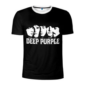 Мужская футболка 3D спортивная с принтом Deep Purple в Тюмени, 100% полиэстер с улучшенными характеристиками | приталенный силуэт, круглая горловина, широкие плечи, сужается к линии бедра | Тематика изображения на принте: album | british | deep purple | england | heavy metal | rock group | альбом | англия | британская | рок группа | хеви металл