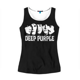 Женская майка 3D с принтом Deep Purple в Тюмени, 100% полиэстер | круглая горловина, прямой силуэт, длина до линии бедра | album | british | deep purple | england | heavy metal | rock group | альбом | англия | британская | рок группа | хеви металл