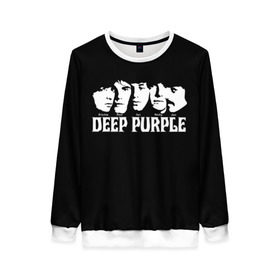 Женский свитшот 3D с принтом Deep Purple в Тюмени, 100% полиэстер с мягким внутренним слоем | круглый вырез горловины, мягкая резинка на манжетах и поясе, свободная посадка по фигуре | album | british | deep purple | england | heavy metal | rock group | альбом | англия | британская | рок группа | хеви металл