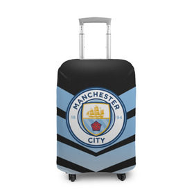 Чехол для чемодана 3D с принтом Manchester city 2018 Arrow в Тюмени, 86% полиэфир, 14% спандекс | двустороннее нанесение принта, прорези для ручек и колес | fc | manchester city | манчестер сити | спорт | спортивные | футбол | футбольный клуб