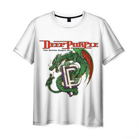 Мужская футболка 3D с принтом Deep Purple в Тюмени, 100% полиэфир | прямой крой, круглый вырез горловины, длина до линии бедер | album | british | deep purple | england | heavy metal | rock group | альбом | англия | британская | рок группа | хеви металл
