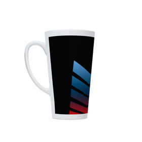 Кружка Латте с принтом BMW 2018 Brands colors arrow в Тюмени, Белая керамика | Объем 480 мл; Высота 150 мм; Диаметр 90 мм | bmw | автомобильные | бмв
