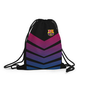 Рюкзак-мешок 3D с принтом FC Barcelona 2018 Arrow в Тюмени, 100% полиэстер | плотность ткани — 200 г/м2, размер — 35 х 45 см; лямки — толстые шнурки, застежка на шнуровке, без карманов и подкладки | fc | fc barcelona | fcb | барселона | спорт | спортивные | футбол | футбольный клуб