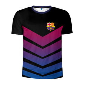 Мужская футболка 3D спортивная с принтом FC Barcelona 2018 Arrow в Тюмени, 100% полиэстер с улучшенными характеристиками | приталенный силуэт, круглая горловина, широкие плечи, сужается к линии бедра | fc | fc barcelona | fcb | барселона | спорт | спортивные | футбол | футбольный клуб