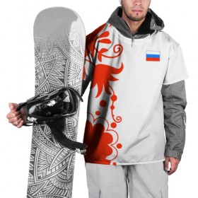 Накидка на куртку 3D с принтом Russia - White Collection 2018 в Тюмени, 100% полиэстер |  | 0x000000123 | black collection | russia | россия