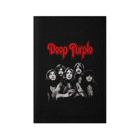 Обложка для паспорта матовая кожа с принтом Deep Purple в Тюмени, натуральная матовая кожа | размер 19,3 х 13,7 см; прозрачные пластиковые крепления | album | british | deep purple | england | heavy metal | rock group | альбом | англия | британская | рок группа | хеви металл