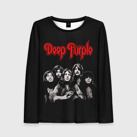 Женский лонгслив 3D с принтом Deep Purple в Тюмени, 100% полиэстер | длинные рукава, круглый вырез горловины, полуприлегающий силуэт | album | british | deep purple | england | heavy metal | rock group | альбом | англия | британская | рок группа | хеви металл