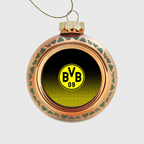 Стеклянный ёлочный шар с принтом FC Borussia 2018 Original #1 в Тюмени, Стекло | Диаметр: 80 мм | боруссия | дортмунд