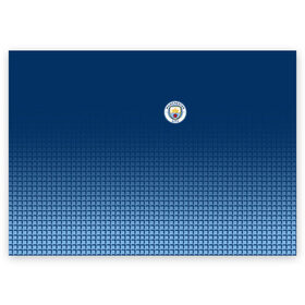 Поздравительная открытка с принтом Manchester city 2018 #9 в Тюмени, 100% бумага | плотность бумаги 280 г/м2, матовая, на обратной стороне линовка и место для марки
 | fc | manchester city | манчестер сити | спорт | спортивные | футбол | футбольный клуб