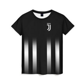 Женская футболка 3D с принтом Juventus 2018 Line в Тюмени, 100% полиэфир ( синтетическое хлопкоподобное полотно) | прямой крой, круглый вырез горловины, длина до линии бедер | fc | juventus | спорт | фк | футбол | ювентус