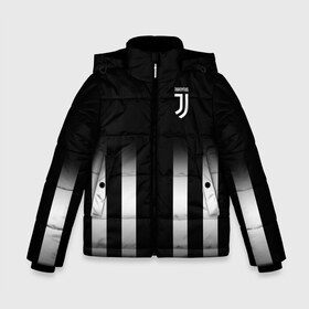 Зимняя куртка для мальчиков 3D с принтом Juventus 2018 Line в Тюмени, ткань верха — 100% полиэстер; подклад — 100% полиэстер, утеплитель — 100% полиэстер | длина ниже бедра, удлиненная спинка, воротник стойка и отстегивающийся капюшон. Есть боковые карманы с листочкой на кнопках, утяжки по низу изделия и внутренний карман на молнии. 

Предусмотрены светоотражающий принт на спинке, радужный светоотражающий элемент на пуллере молнии и на резинке для утяжки | fc | juventus | спорт | фк | футбол | ювентус