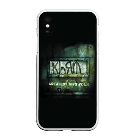 Чехол для iPhone XS Max матовый с принтом Korn greatest hits vol 1 в Тюмени, Силикон | Область печати: задняя сторона чехла, без боковых панелей | korn | koяn | альтернативный | арвизу | гранж | грув | группа | дэвис | корн | коян | лузье | манки | метал | музыка | нюметал | панк | песни | рок | уэлч | филди | филипп | хэд | шаффер