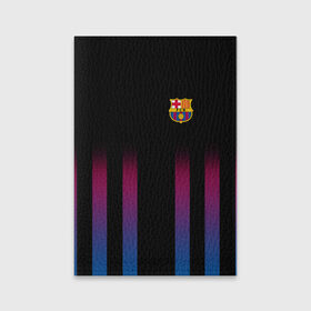 Обложка для паспорта матовая кожа с принтом FC Barcelona Color Line в Тюмени, натуральная матовая кожа | размер 19,3 х 13,7 см; прозрачные пластиковые крепления | fc barcelona | fcb | барселона | спорт | спортивные | фк | футбол