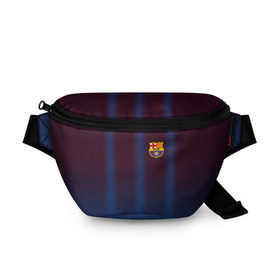 Поясная сумка 3D с принтом FC Barcelona Gradient в Тюмени, 100% полиэстер | плотная ткань, ремень с регулируемой длиной, внутри несколько карманов для мелочей, основное отделение и карман с обратной стороны сумки застегиваются на молнию | fc | fc barcelona | fcb | барселона | спорт | спортивные | фк | футбол
