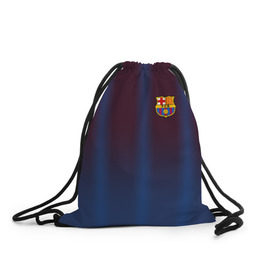 Рюкзак-мешок 3D с принтом FC Barcelona Gradient в Тюмени, 100% полиэстер | плотность ткани — 200 г/м2, размер — 35 х 45 см; лямки — толстые шнурки, застежка на шнуровке, без карманов и подкладки | fc | fc barcelona | fcb | барселона | спорт | спортивные | фк | футбол