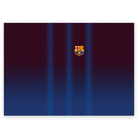 Поздравительная открытка с принтом FC Barcelona Gradient в Тюмени, 100% бумага | плотность бумаги 280 г/м2, матовая, на обратной стороне линовка и место для марки
 | fc | fc barcelona | fcb | барселона | спорт | спортивные | фк | футбол