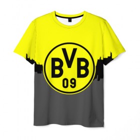 Мужская футболка 3D с принтом FC Borussia 2018 Paints в Тюмени, 100% полиэфир | прямой крой, круглый вырез горловины, длина до линии бедер | borussia dortmund | fc | боруссия | спорт | спортивные | фк | футбол